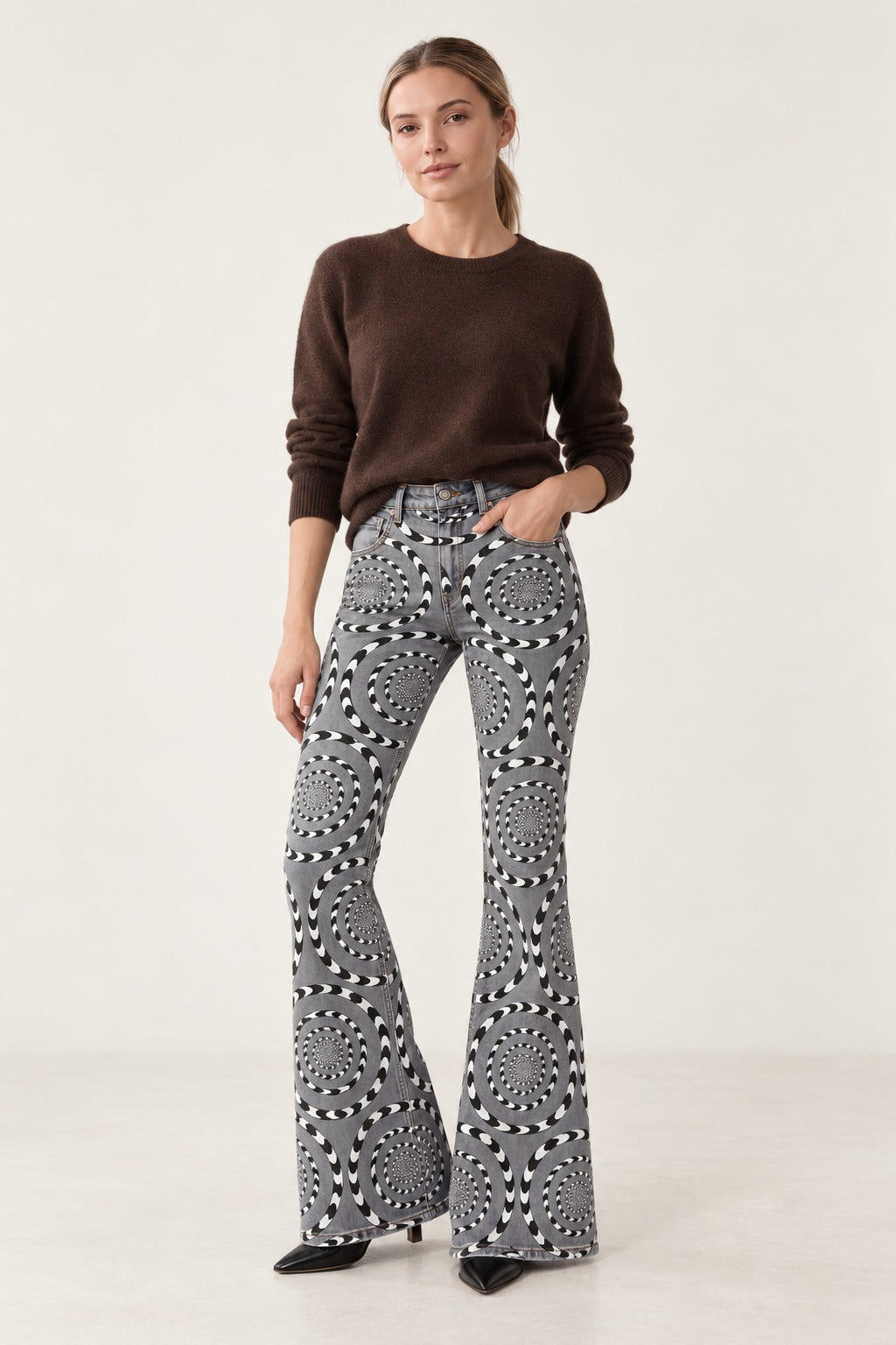 Canyon Swirl Flare Jeans