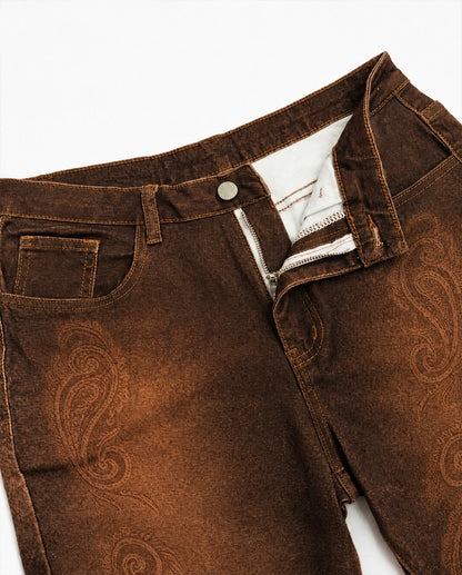 Prairie Whirl Brown Bootcut Jeans
