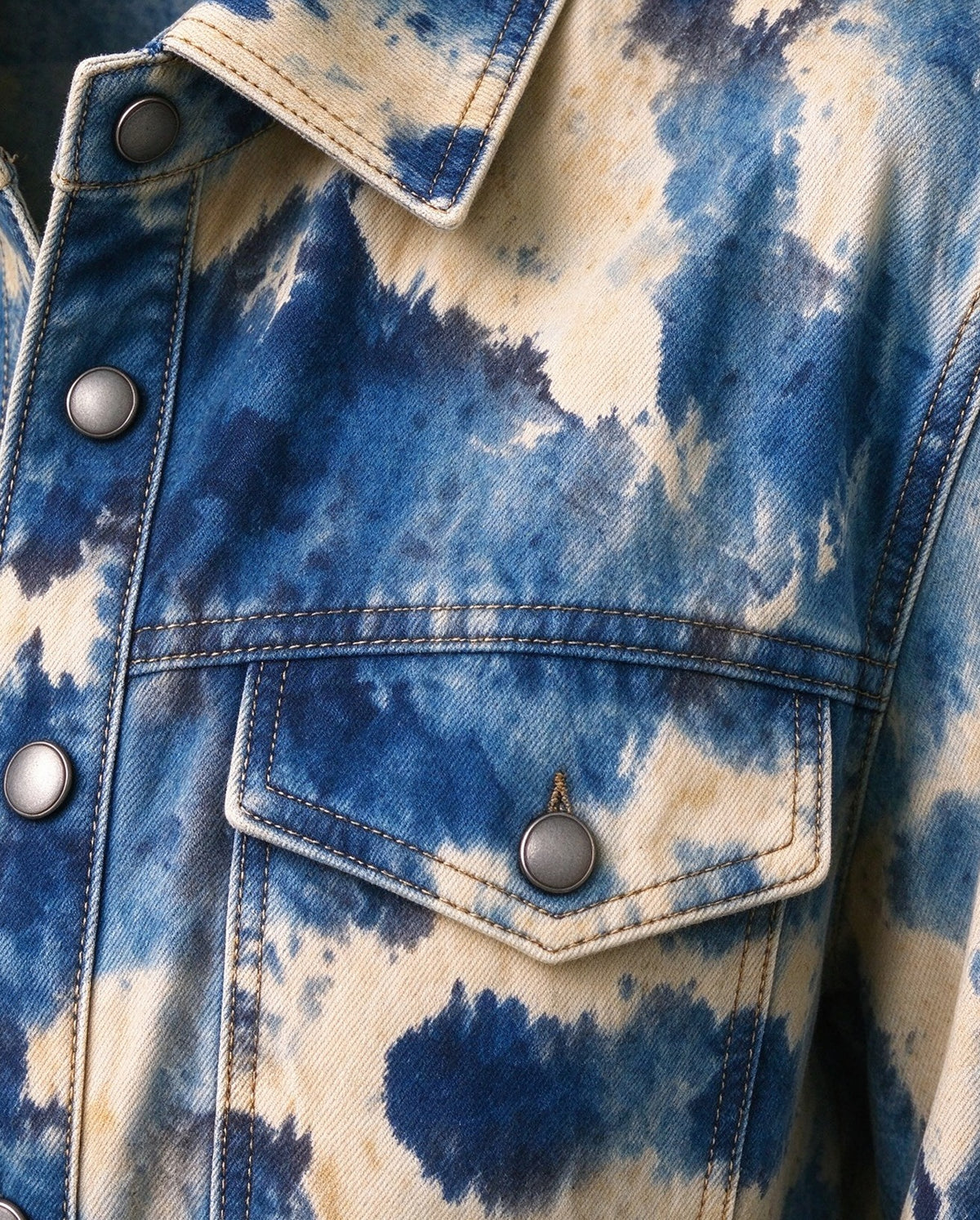 Desert Mesa Clouds Cropped Denim Jacket