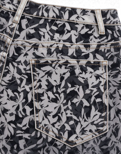 Silver Sage Damask Bootcut Jeans