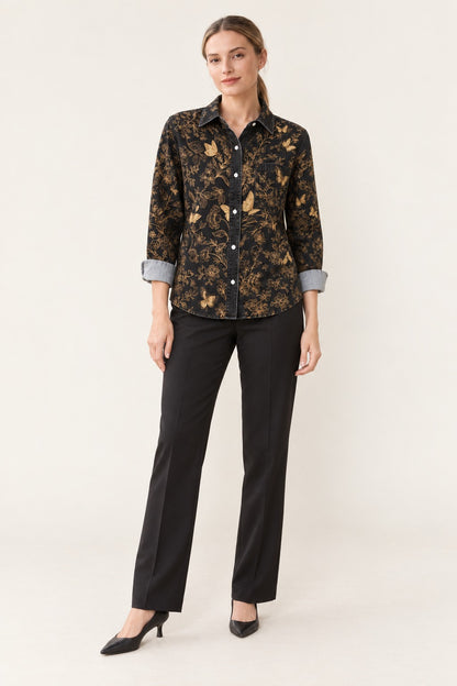 Golden Prairie Long Sleeve Denim Shirt