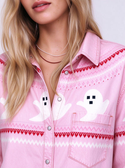 Pastel Phantoms Long Sleeve Denim Shirt