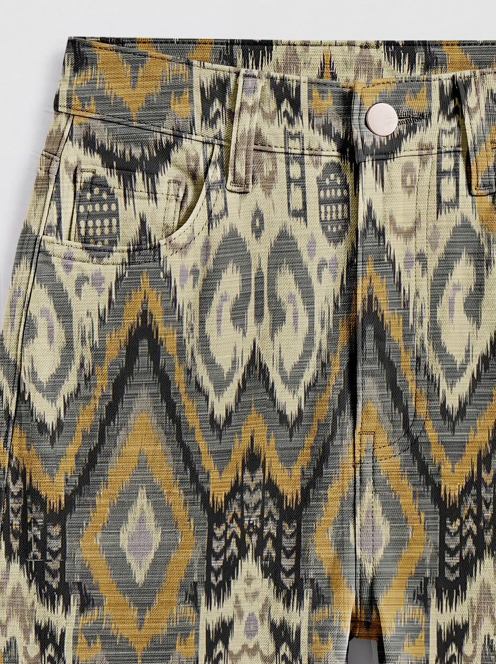 Desert Weave Olive Bootcut Jeans – Back View – Riley – Olive Green