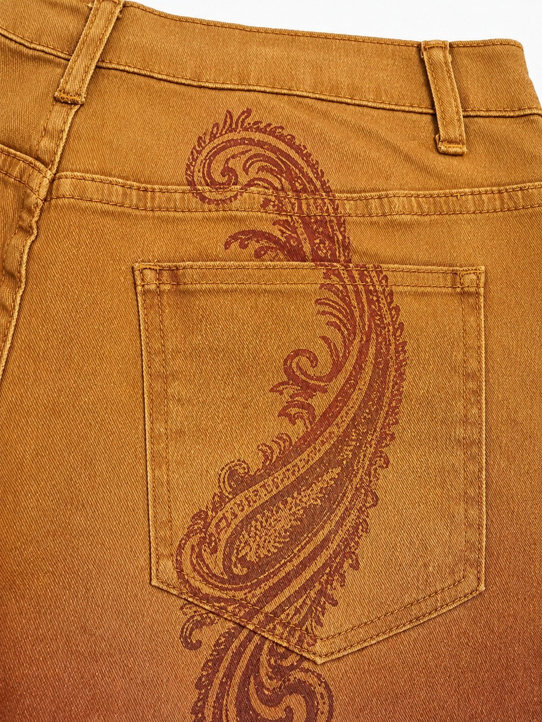 Desert Bloom Mustard Bootcut Jeans