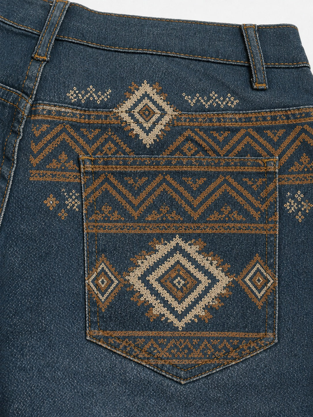 Deer Ridge Navy Wide-Leg Cropped Pants