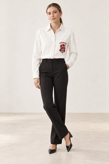 Rodeo Poppy Trail Long Sleeve Denim Shirt