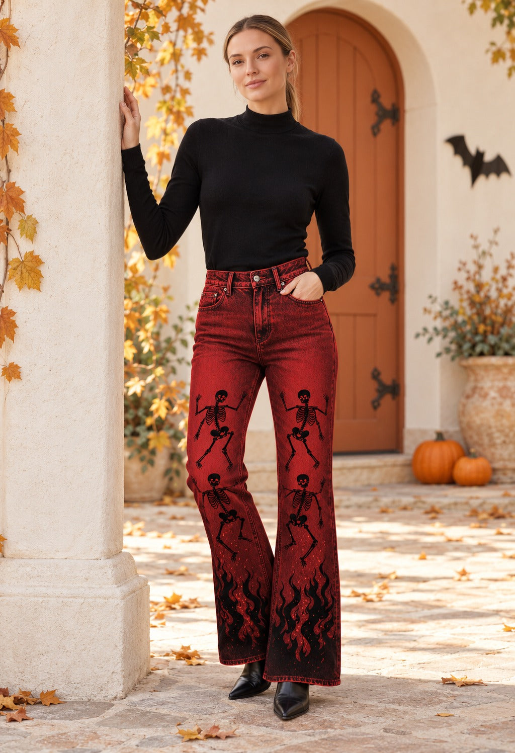 Dance of Bones Bootcut Jeans