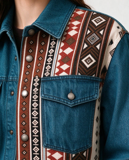 Santa Fe Trail Cropped Denim Jacket