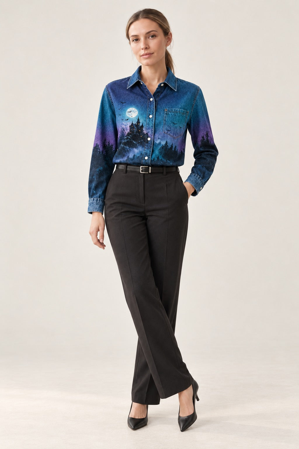 Moonlit Mesa Long Sleeve Denim Shirt