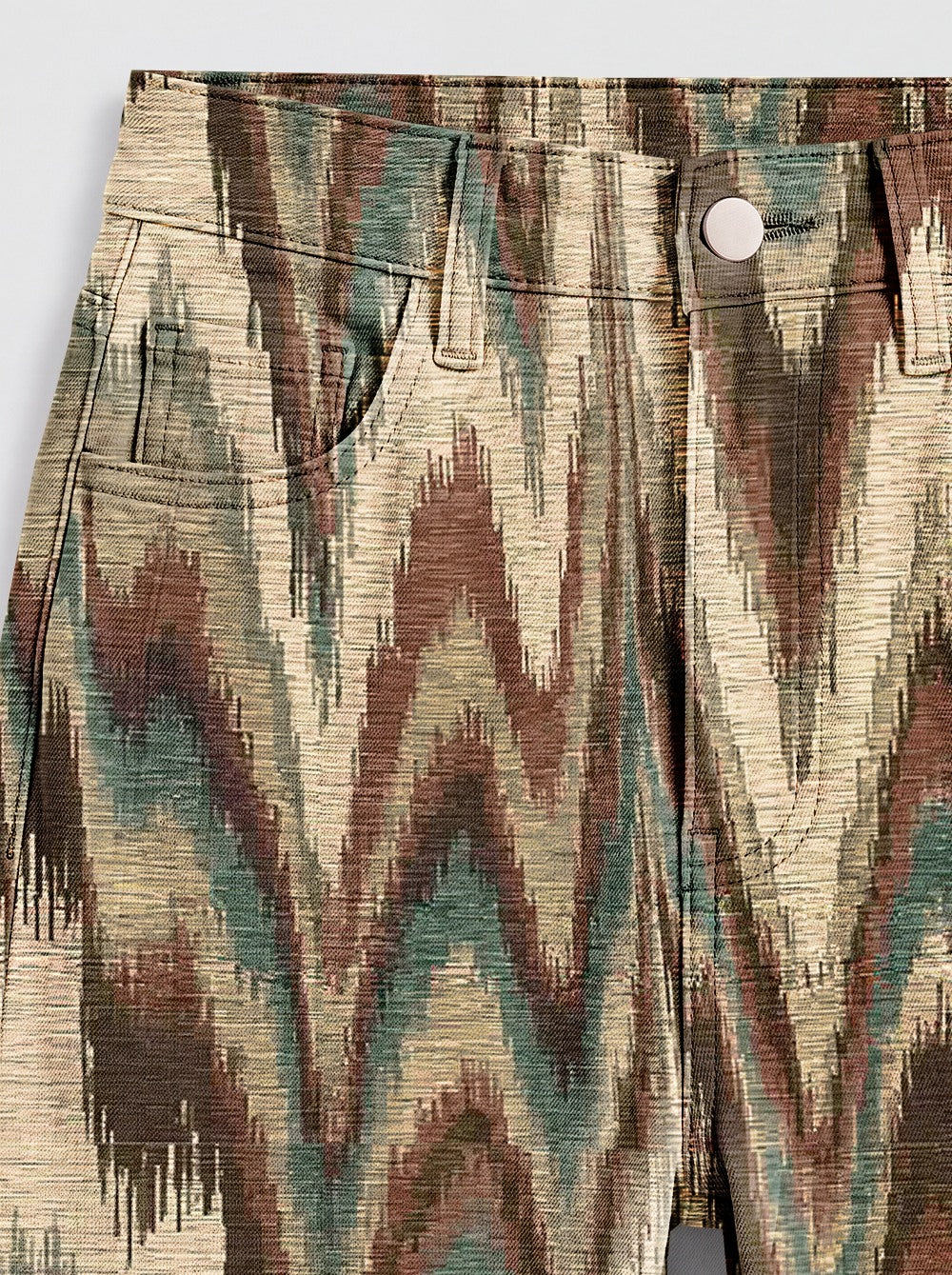 Olive Canyon Weave Bootcut Jeans – Back View – Riley – Olive Green