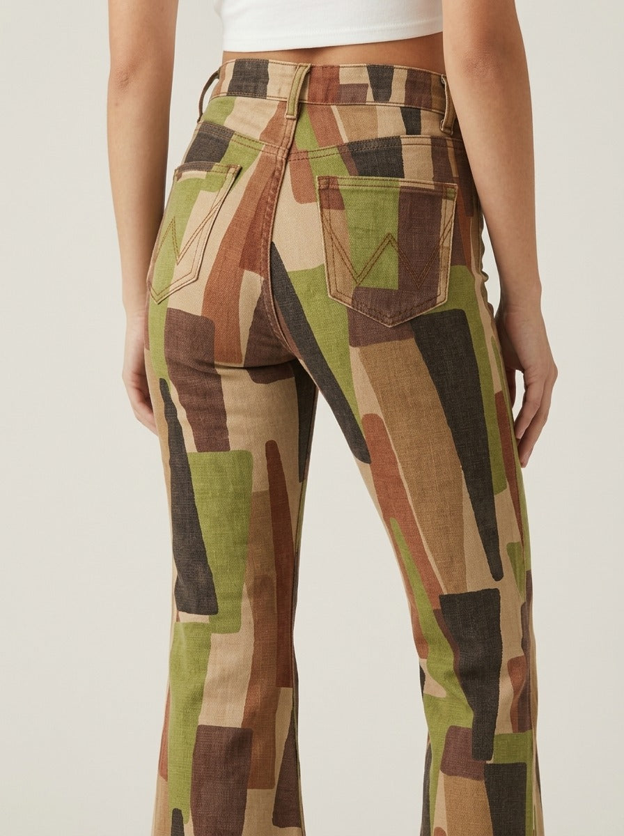 Desert Mirage Olive Bootcut Jeans