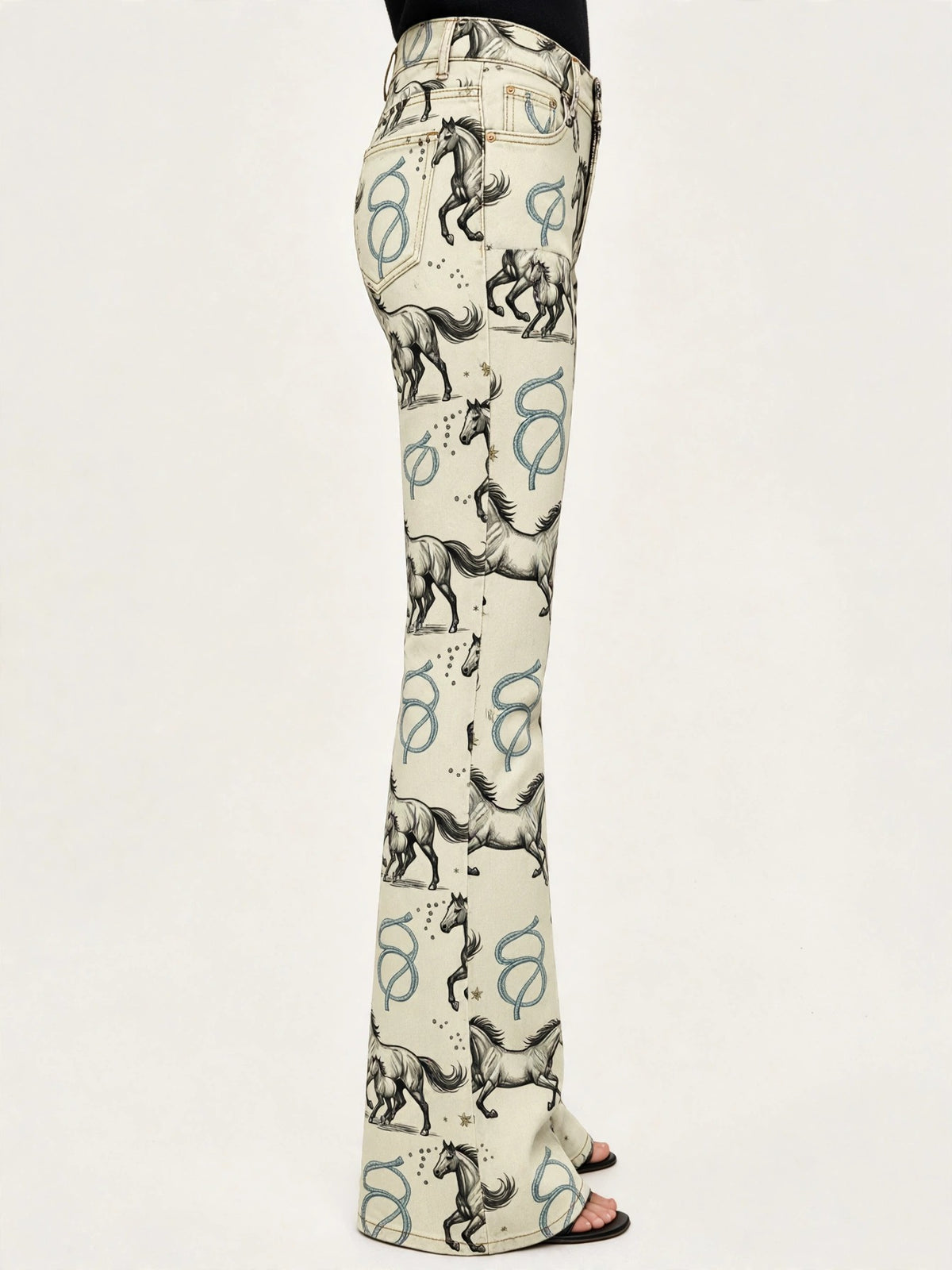 Tooled Concho Heritage Flare Jeans