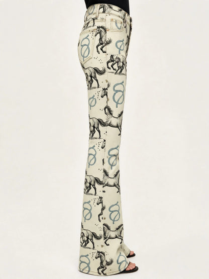 Tooled Concho Heritage Flare Jeans