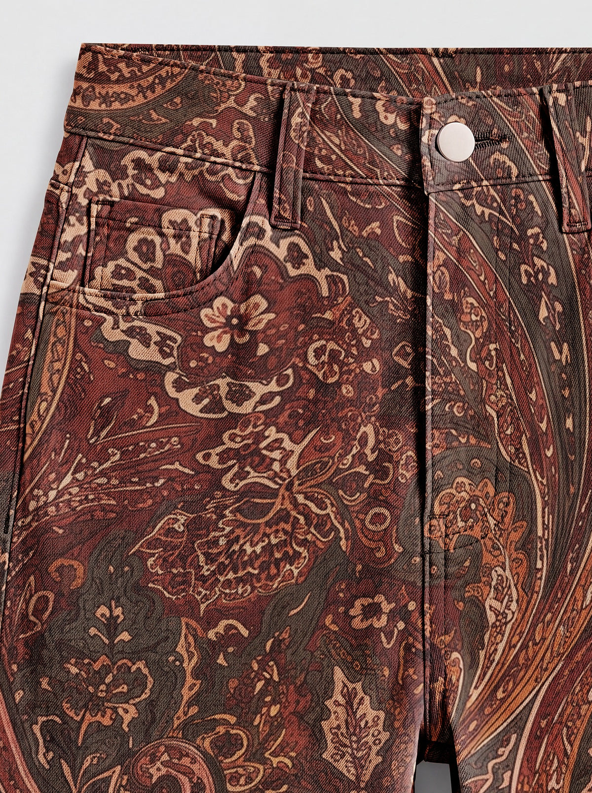 Paisley Outlaw Bootcut Jeans – Back View – Riley – Deep Burgundy