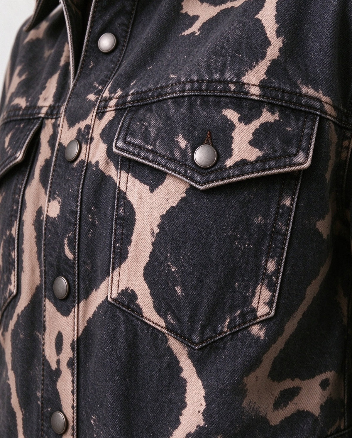 Longhorn Hide Cropped Denim Jacket