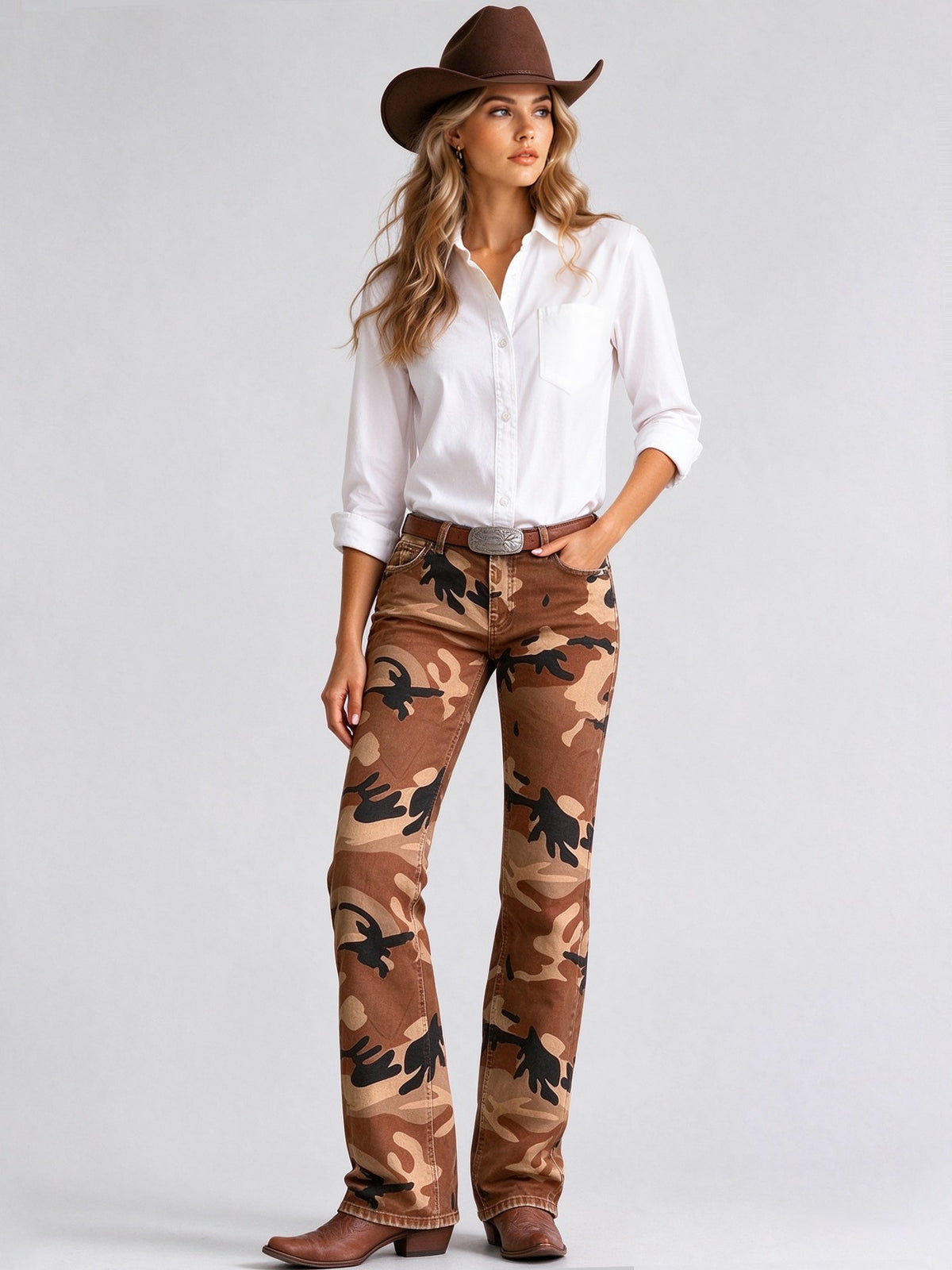 Rustler Camo Ridge Low-Rise Bootcut Jeans