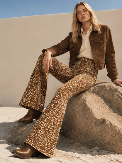 Desert Mirage Brown Bootcut Jeans