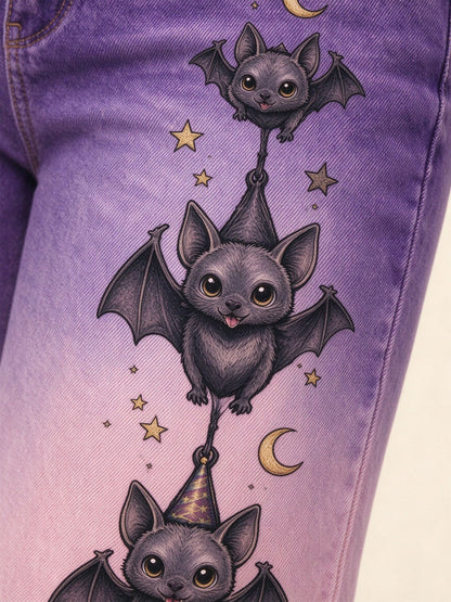 Bat Moon Bootcut Jeans