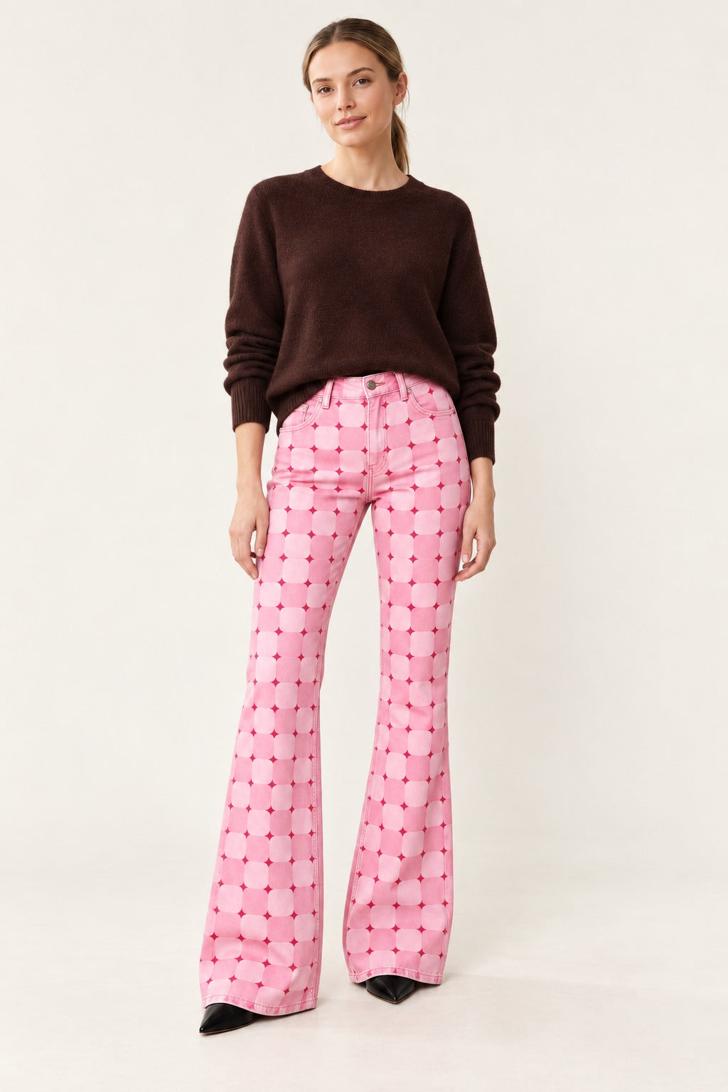 Prairie Grid Flare Jeans