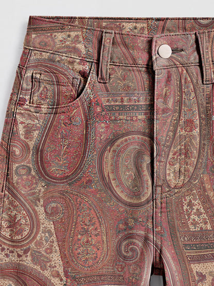 Paisley Frontier Bootcut Jeans – Back View – Riley – Rust