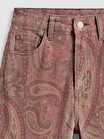 Paisley Outpost Bootcut Jeans – Back View – Riley – Rust