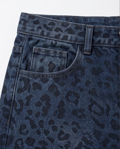 Outlaw Shadow Leopard Wide-Leg Jeans