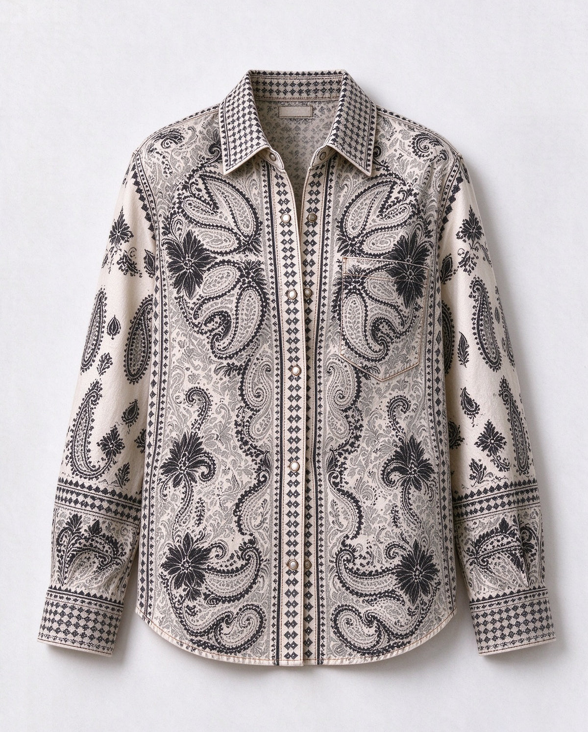 Frontier Paisley Trail Long Sleeve Denim Shirt