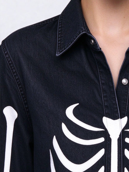 Bone Rider Long Sleeve Denim Shirt