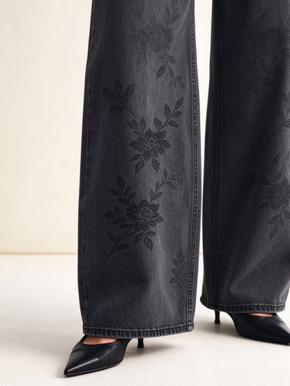 Sunset Rose Wide-Leg Jeans