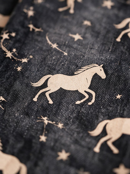 Mustang Stampede Print Low-Rise Bootcut Jeans
