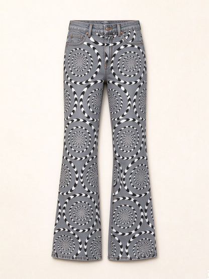 Canyon Swirl Flare Jeans
