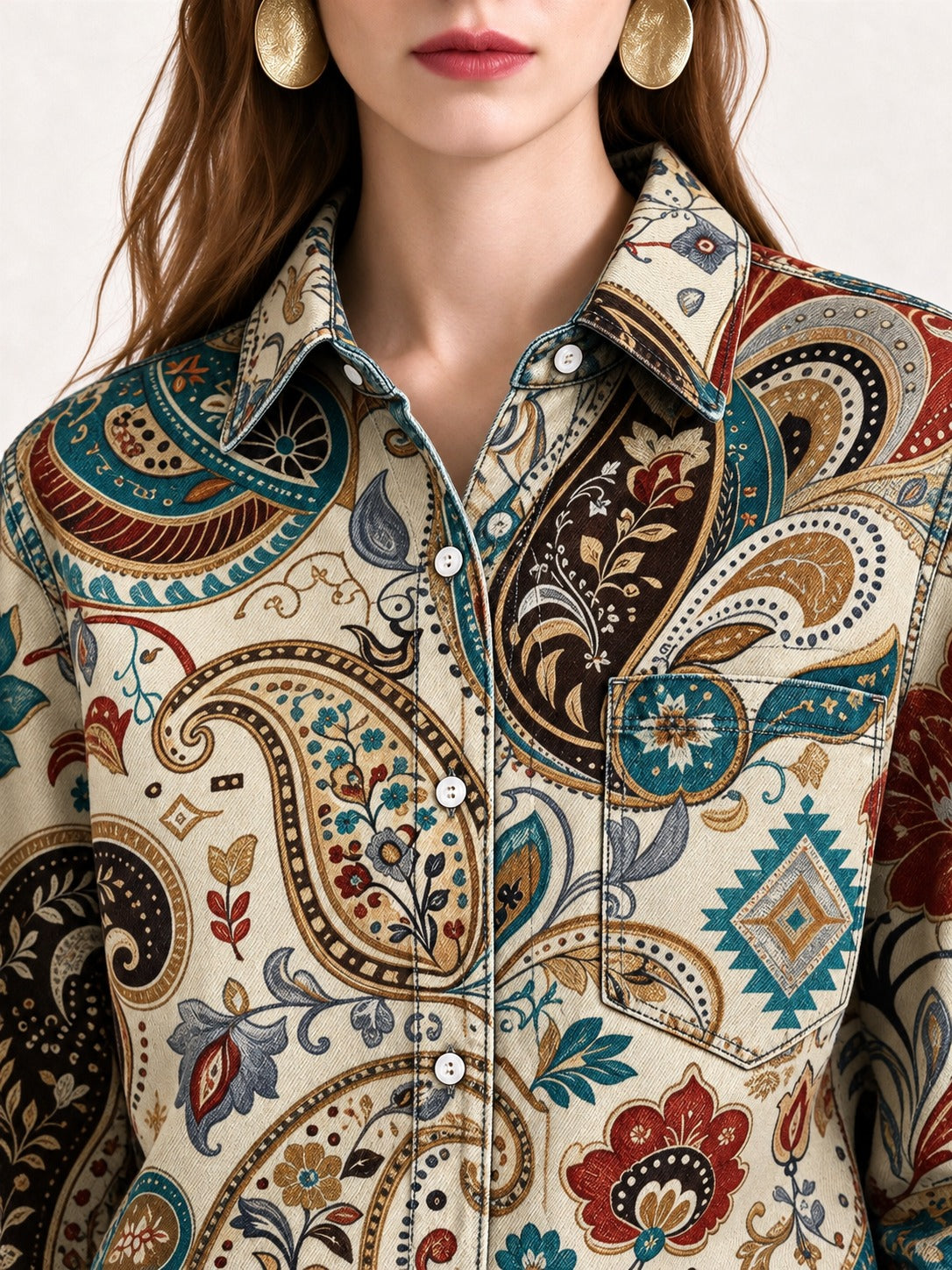Desert Dreamweaver Long Sleeve Denim Shirt