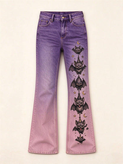 Bat Moon Bootcut Jeans
