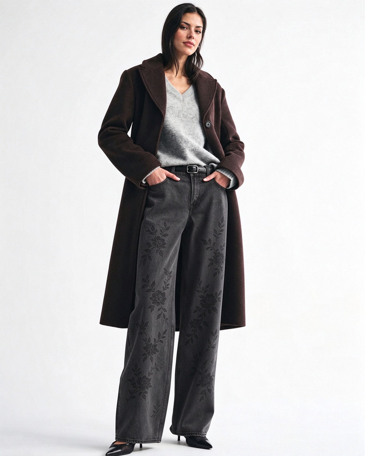 Sunset Rose Wide-Leg Jeans