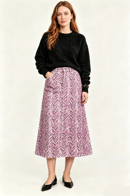 Frontier Mirage Ankle-Length Denim Skirt