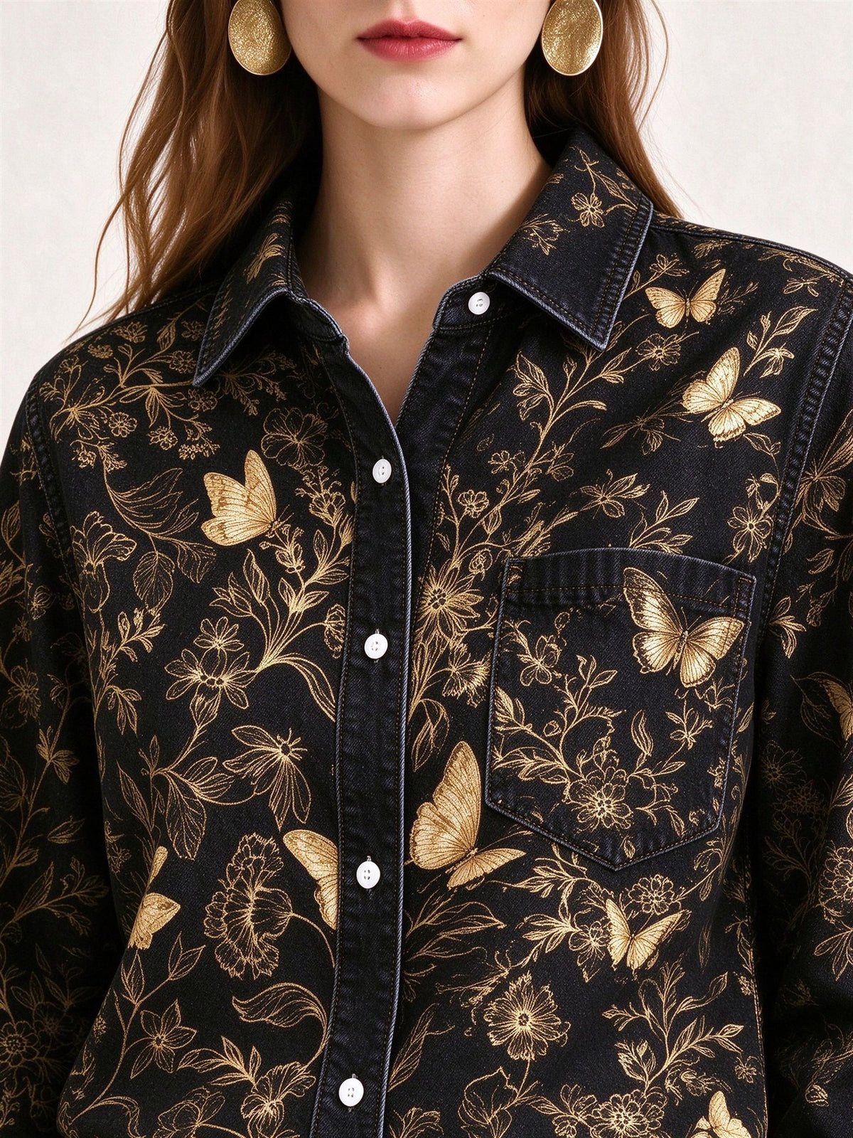 Golden Prairie Long Sleeve Denim Shirt