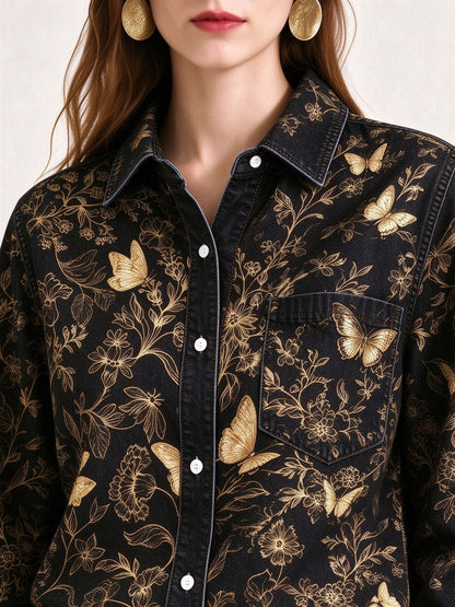 Golden Prairie Long Sleeve Denim Shirt