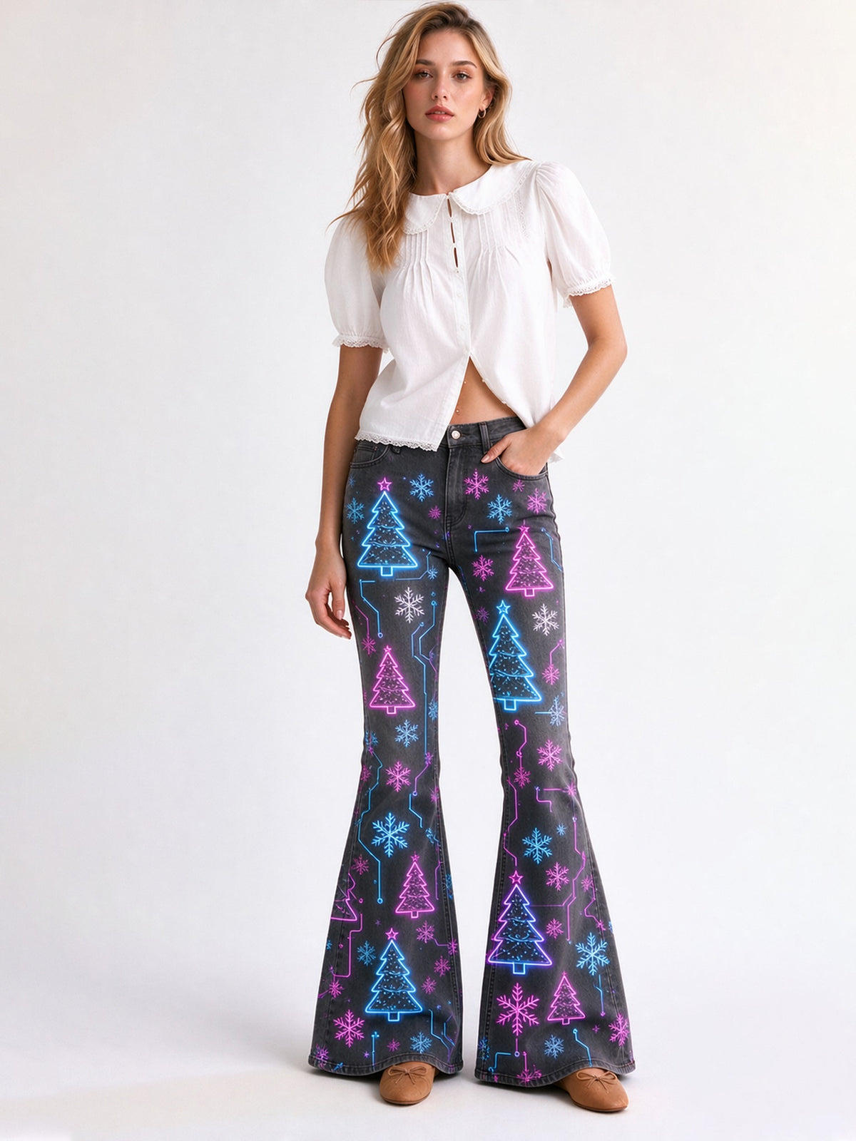 Saloon Neon Nights Flare Jeans
