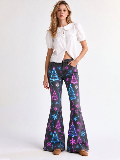 Saloon Neon Nights Flare Jeans