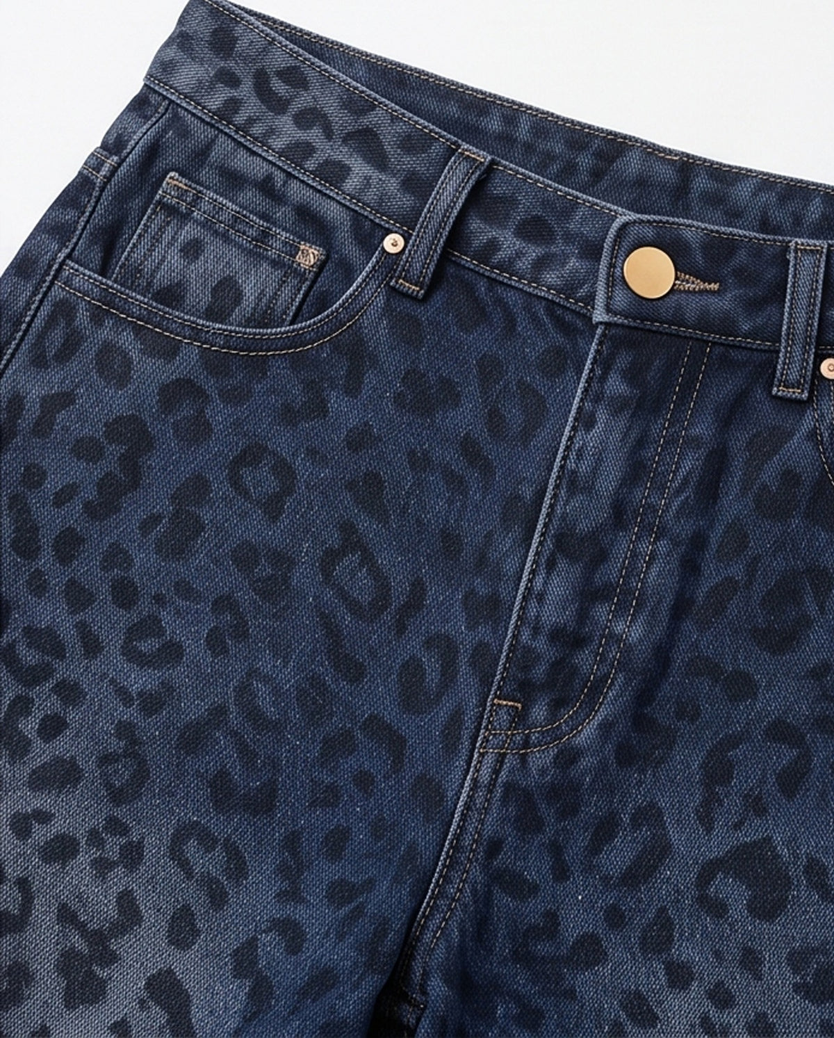 Outlaw Shadow Leopard Wide-Leg Jeans