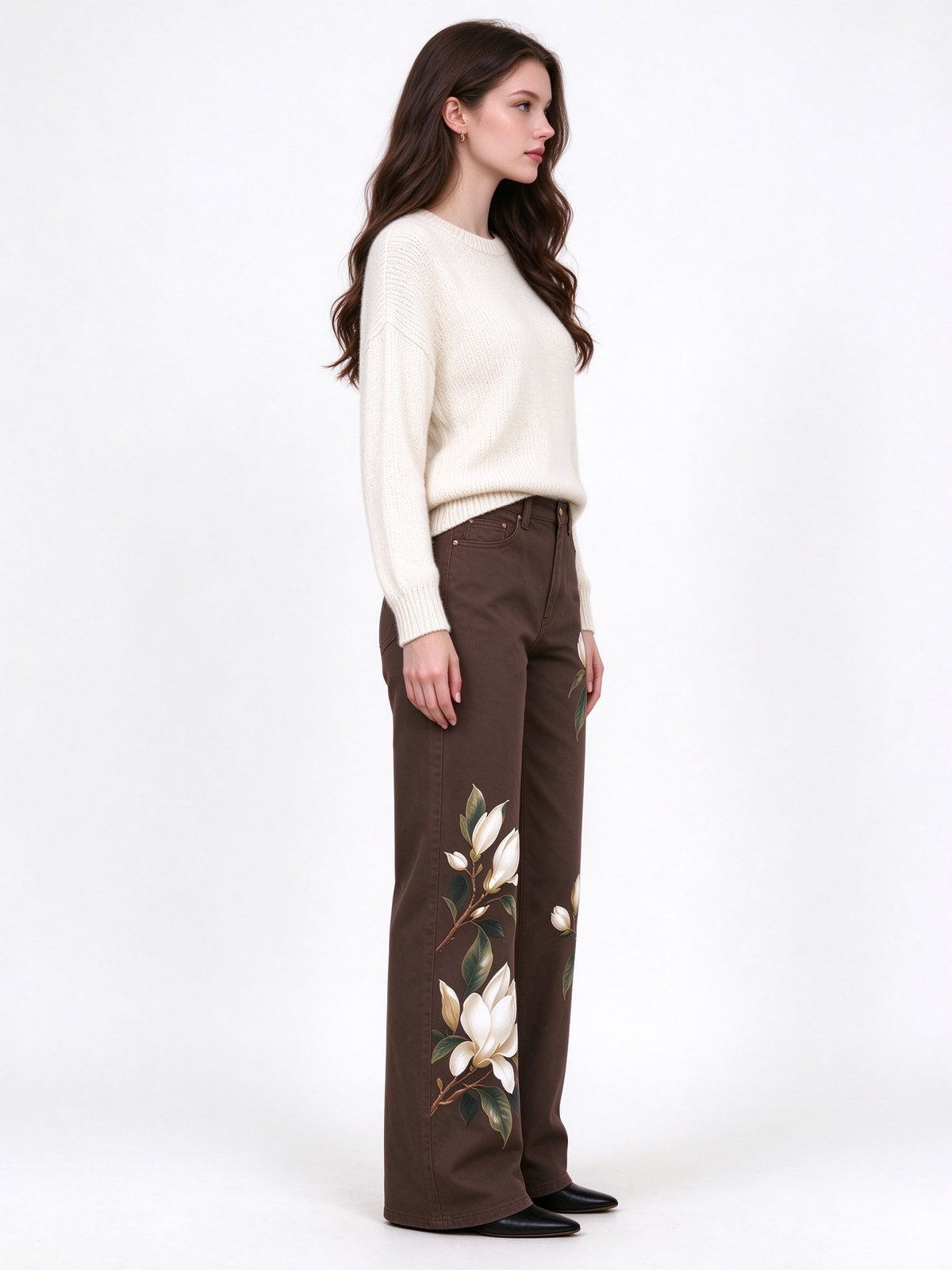 Desert Magnolia Trail Mid-Rise Straight-Leg Jeans