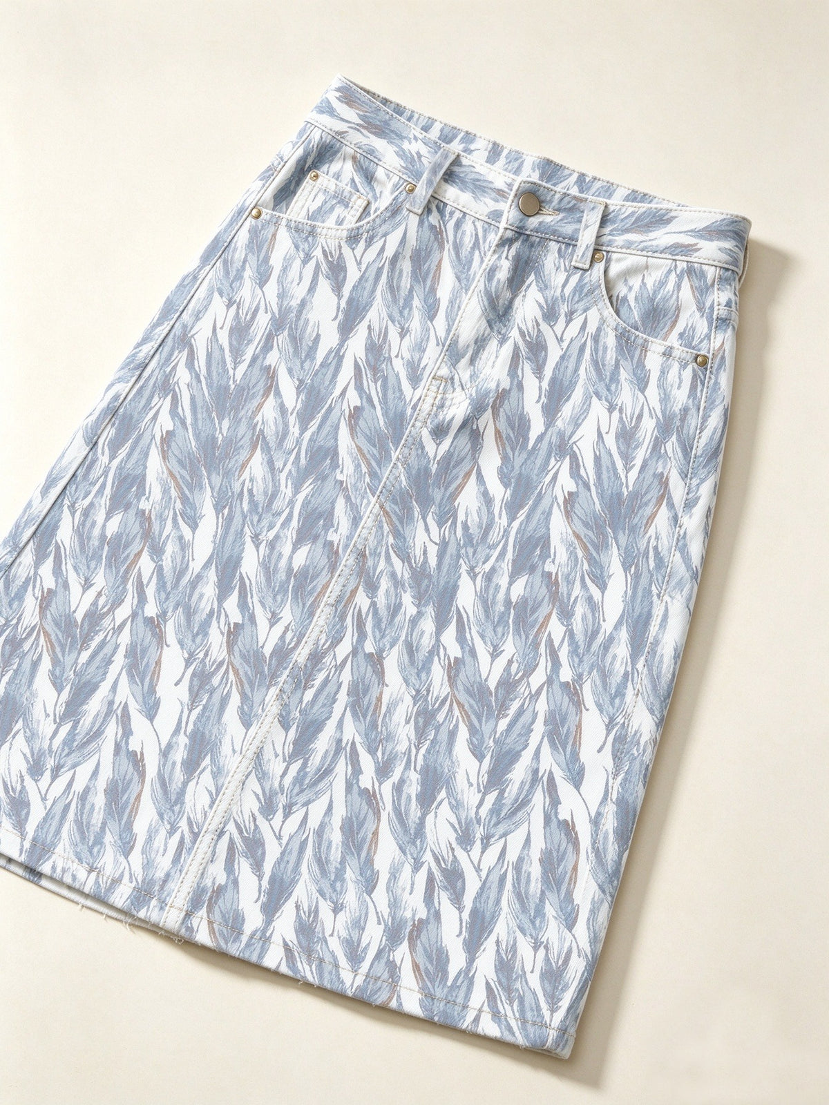 Skyline Trail Ankle-Length Denim Skirt