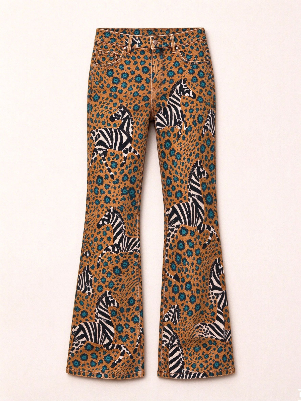 Savanna Zebra Flare Jeans