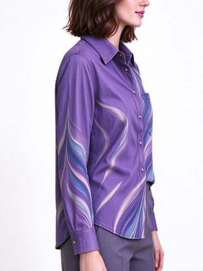 Ridge Stampede Long Sleeve Denim Shirt