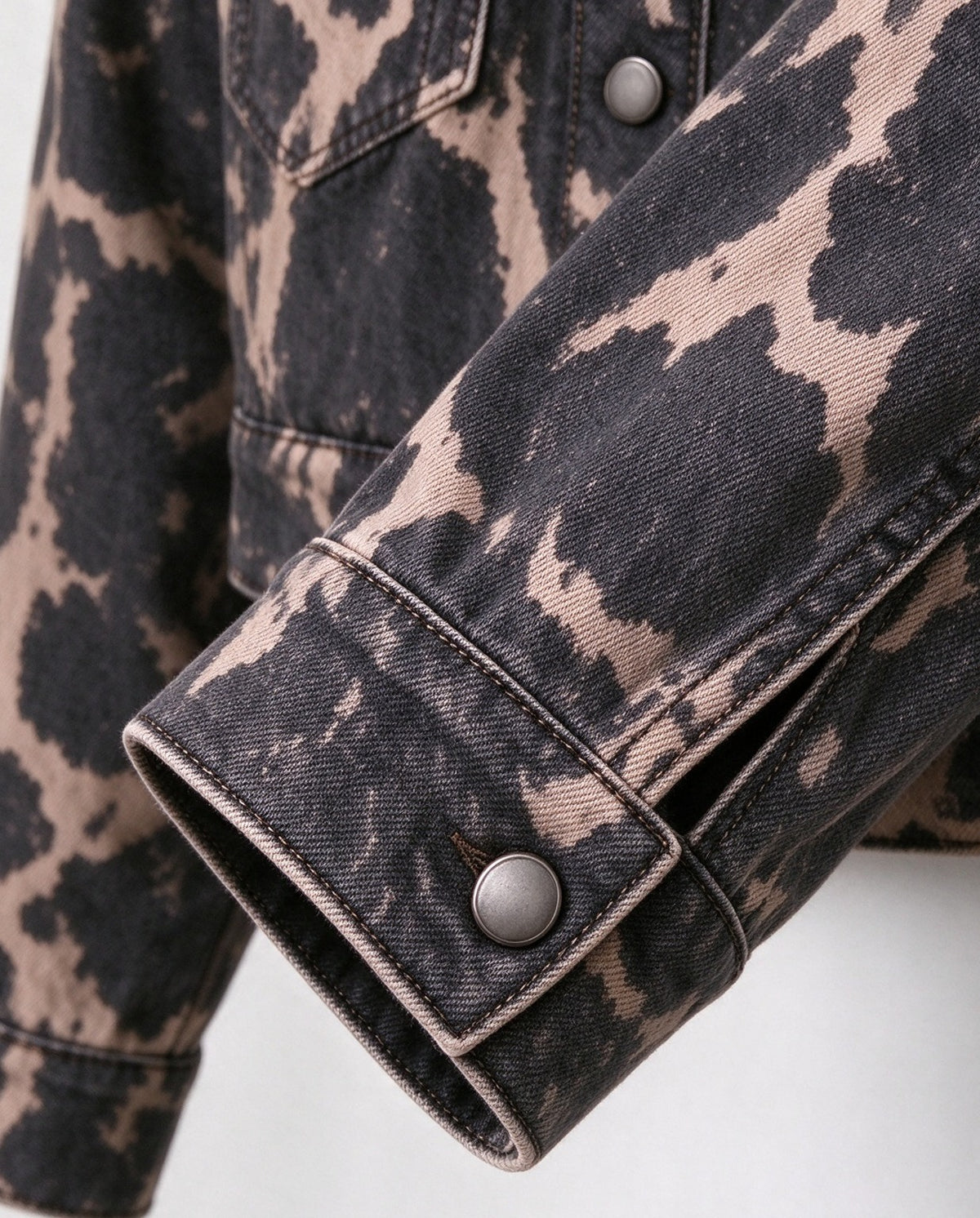 Longhorn Hide Cropped Denim Jacket