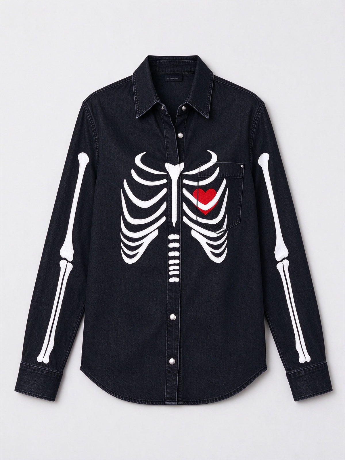 Bone Rider Long Sleeve Denim Shirt