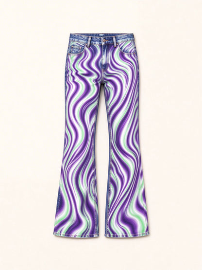 Psychedelic Ride Flare Jeans
