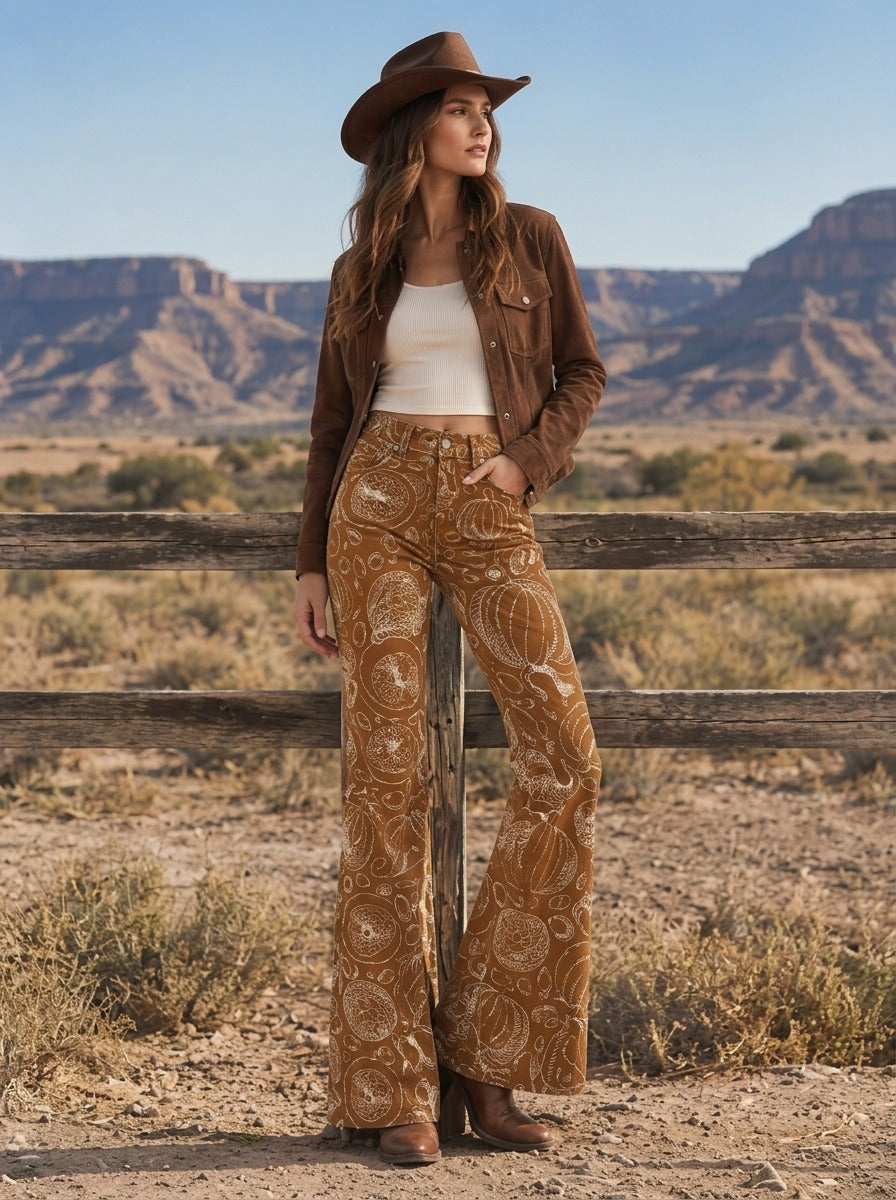 Desert Mirage Tan Bootcut Jeans