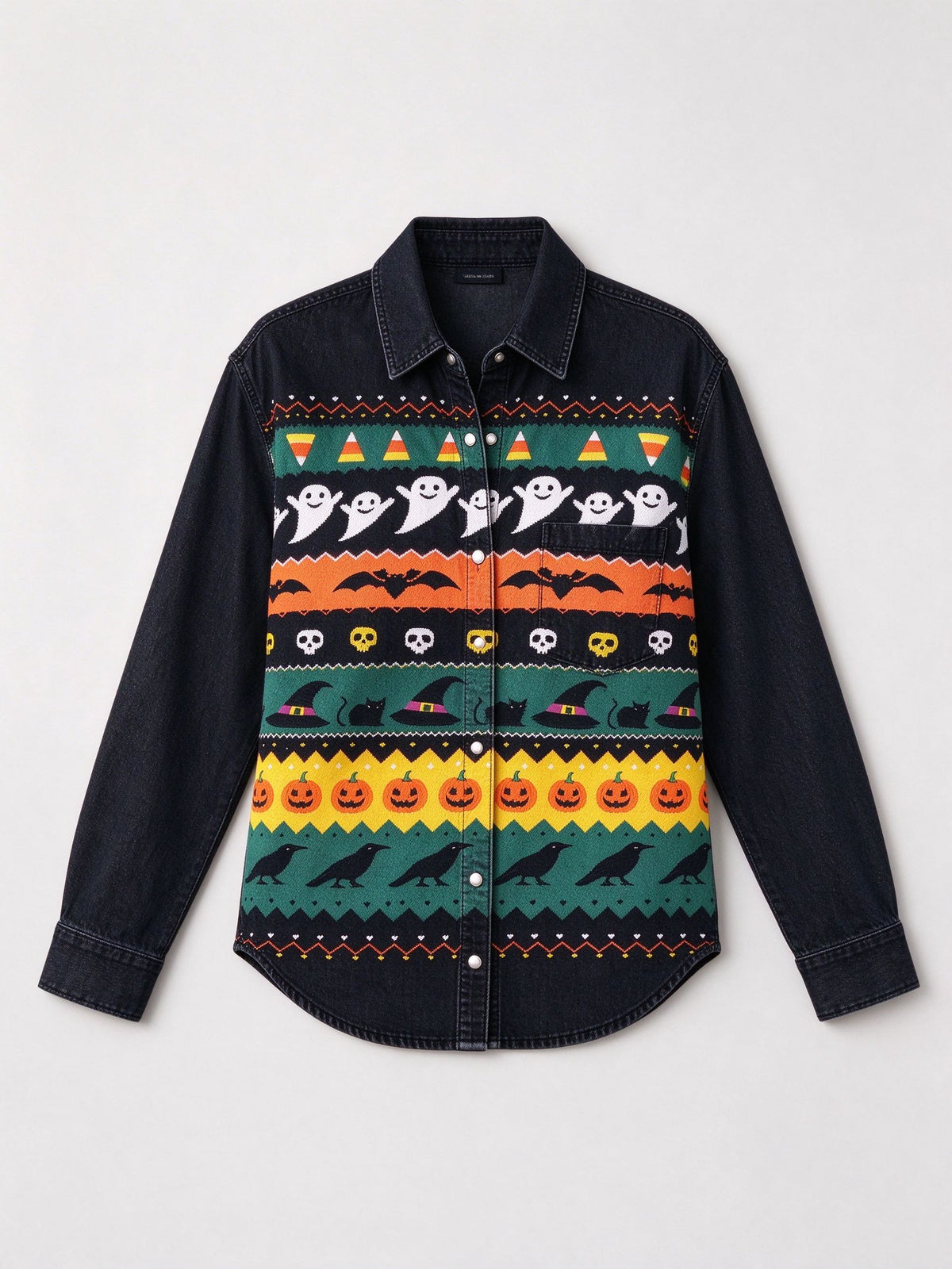 Spooky Frontier Long Sleeve Denim Shirt
