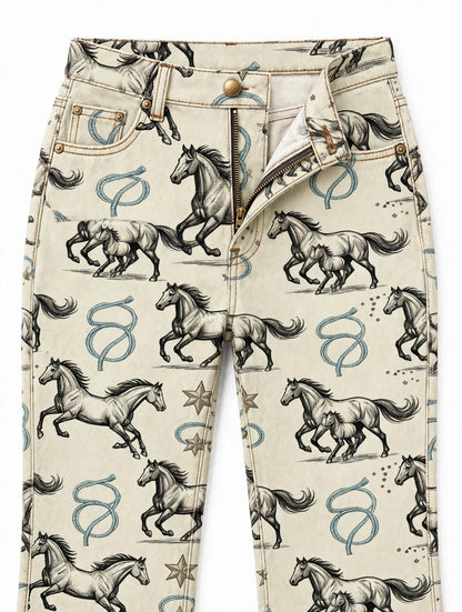 Tooled Concho Heritage Flare Jeans